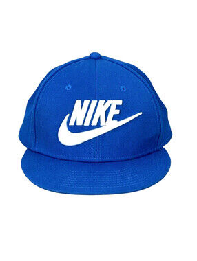 Nike Futura True Snapback Hat Mens Blue Jay/White Swoosh Logo 584169-433